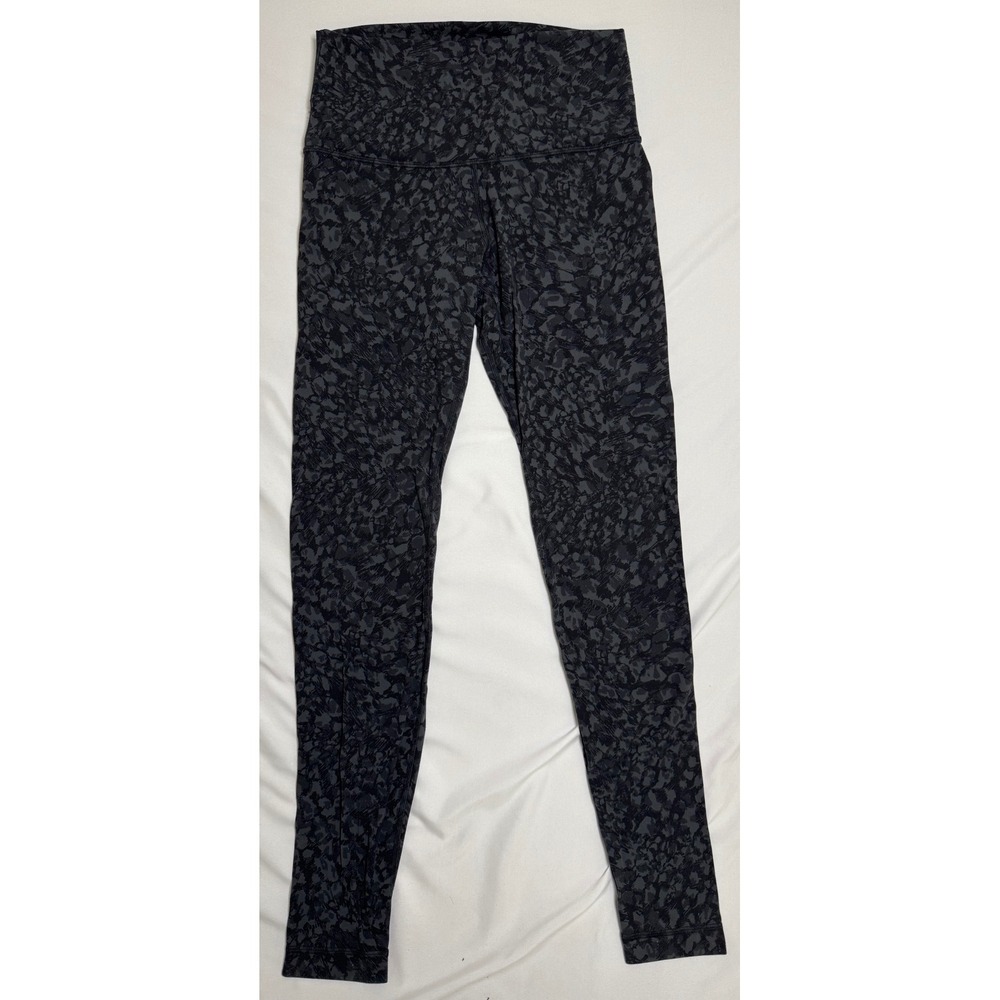Lululemon Align High-Rise Leggings 28"Grey Black Camo Size 6 Gym Yoga Worout